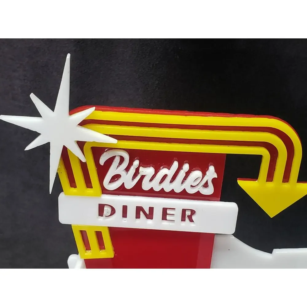 Handmade Colorful Vintage Birdie's Diner Bar Style Stool Bird Feeder Perch